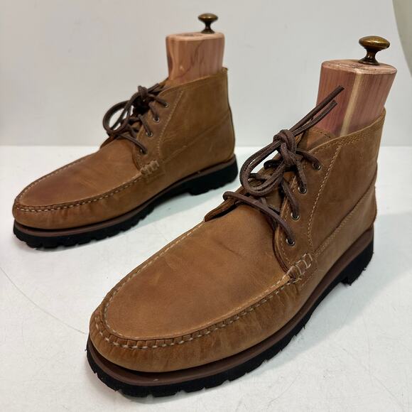 WORN TWICE Quoddy Telos Chukka Capetown Trail Brown Handsewn Made in USA 11.5 - Picture 5 of 13